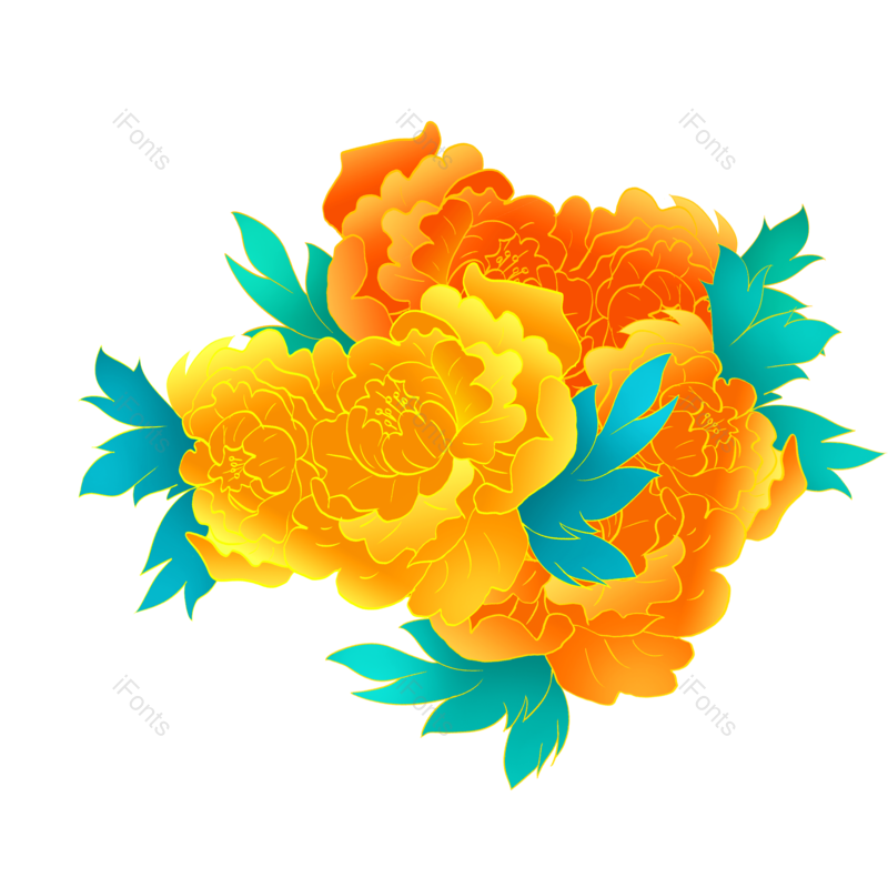 花朵图片,鲜花元素,花朵装饰PNG,彩色花免抠素材